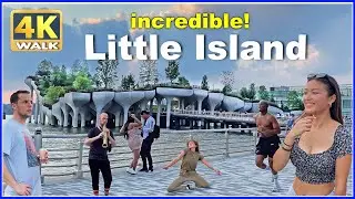 【4K】WALK Little Island Park NEW YORK City USA NY Travel vlog