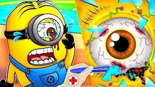 S .O .S! STUART MINION  Eye Scratched 😫 How Does He Hurt? || Despicable Me Animation