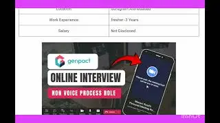Genpact Mega Virtual Drive 2024 | Zoom Interview | Genpact Jobs | 28 Oct & 29 th October