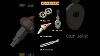 ⚙️Types of joints⚡#viral #automobile #YouTube short #gear #slot #knuckles joint    #mechanical #3D