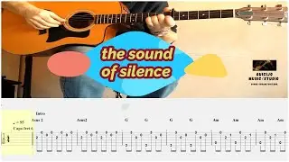 The Sound Of Silence 🎶 Guitar tabs cover 🎸 Simon & Garfunkel .