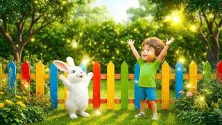 Oops! Baby Bunny Painted the Garden Fence 🐰 | Nursery Rhymes and Kids Songs