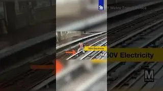 Man jumps over deadly electric rails on Metro train tracks