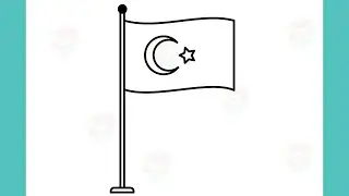 how to draw turkey flag turkey flag drawing