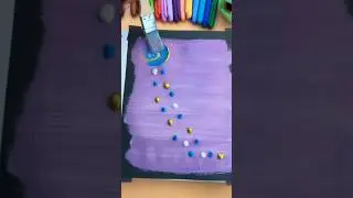 Satisfying acrylic painting with hot glue gun!🎨#art #painting #shortsfeed #satisfying