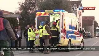 73ENNE INCASTRATO FRA LE LAMIERE: AUTO RIBALTATA E SORELLA DEL SINDACO LEON COINVOLTA | 08/01/2026