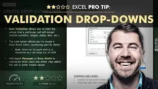EXCEL PRO TIP: Data Validation Drop-Down Lists