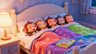 10 mins🐵 Five Little Monkeys Jumping on the Bed | Fun Monkey Songs Collection for Kids |MiniGenius
