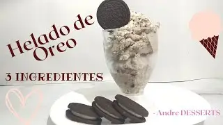 Helado Oreo casero sin leche condensada 🍦🍦🍦Helado de Oreo cremoso con solo 3 ingredientes