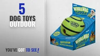 Top 5 Dog Toys Outdoor [2018 Best Sellers]: Allstar Innovations Wobble Wag Giggle Ball, Dog Toy, As