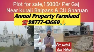 👍 ਸਸਤੇ ਪਲਾਟ ਕੁਰਾਲੀ ਬਾਈਪਾਸ||Near CU Gharuan (Mohali)Low Price Plots| 4 ਮਰਲਾ ਸਸਤੇ ਪਲਾਟ||Apna Ghar||🌲🙏