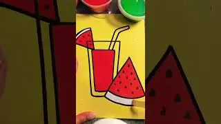 mammy colour filing my watermelon's juice 🥤 drawing 🥵 #shorts #art #viral #drawing #trending
