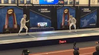 2018 NCAA Fencing Championships - Men&rsquo;s Saber Final Touch - Elsissy (WSU) vs Dershwitz (Harvard)