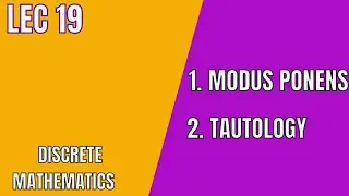 Modus Ponens| Lec 19