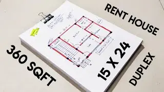 15 x 24 duplex small house plan II 15 x 24 ghar ka house II 15 x 24 small rent house design