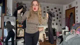Fabric Scratching ASMR grwm (not) hot & bothered yoga pants try on haul + affirmations ❤️