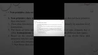 Non-Primitive Data Structures