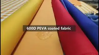 Stock Waterproof 600D Textile PEVA Laminated Polyester Oxford Woven Fabric for Bag