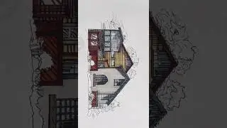 Urban sketch drawing| Marks Rendering