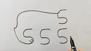 Puppy Drawing with 5555 number | Dog Drawing Easy With 5555 🐕
