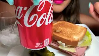 SMOKED HAM SANDWICH AND COCA-COLA 🥤 🥪 - EATING SHOW &mdash; MUKBANG ASMR
