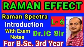 RAMAN EFFECT for BSc 3rd Year Physics  🌈 RAMAN Spectra for B.Sc. || L-6
