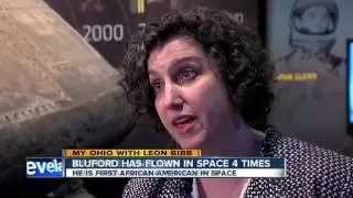 Guion Bluford, 1st African American in space, visits Great Lakes Science Center and talks of shuttle