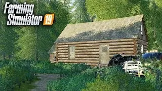 FS19- BUILDING A CAMPING LODGE! ADDING LOG CABIN, CLEARING TRAILS & PROVIDING ATVS