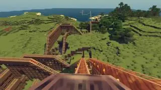Minecraft Wooden Roller Coaster
