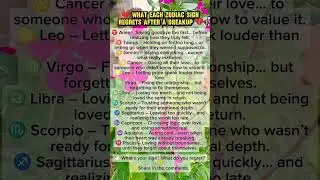 💔WHAT EACH ZODIAC SIGN REGRETS AFTER A BREAKUP 💔 #shorts #zodiac #zodiacsigns