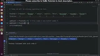#9 Slicing | List Operation | Python Tutorials for Beginners | GaMa Tutorials