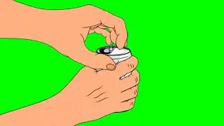 Can of beer Opening Green Screen