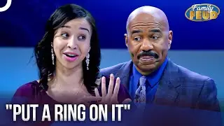 Steve Quoted Beyoncé To Teach Him A Lesson! | Family Feud Classics