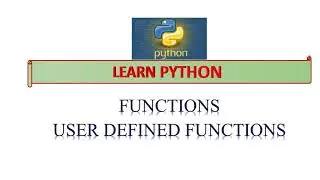 User Defined Functions in Python