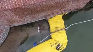 Water-Gate&trade; Instant Coffer Dam for Retention Wall Repair
