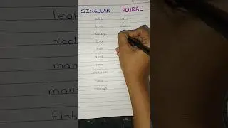 Singular and Plural #singular #plurals #singularandplural #english #englishlanguage #englishgrammar