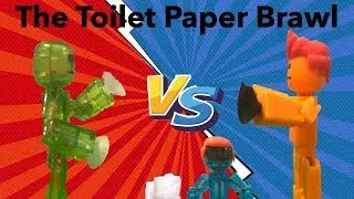 The Toilet Paper Brawl (feat. DatSwagMario & Bowser&rsquo;s Minions) | Stikbot Animation