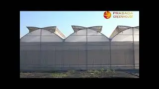 Multispan Greenhouse Gable wall roll up vent with auto-motor drive