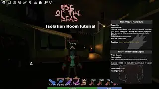 Roblox Rise of the Dead (Isolation Room puzzle tutorial)