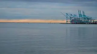 Sunset at the Port of Norfolk #sunset #beautiful #norfolk #wavesounds