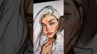 Digital Watercolor Portrait - Procreate