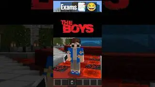 THE: BOYS In Exam😂 | Part-01 | #exams #mcpe #telugu  #minecrafttelugu #minecraft #shorts #trending