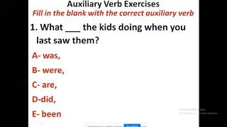 Quiz on Auxiliary Verbs