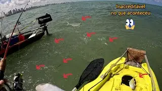Isso s&oacute; acontece na pescaria. Testando o caiaque Alpha Cross driver no mar.