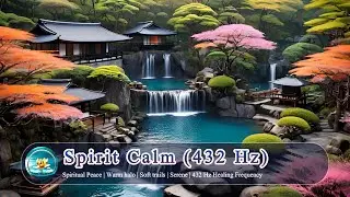 432 Hz Healing Frequency | Spiritual Peace | Warm halo | Soft trails | Serene | Pure Relaxation