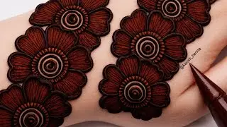 Very simple unique style mehndi design for back hand|new easy mehndi design 2025 | mehandi designs|