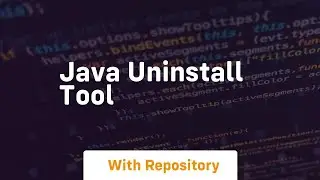java uninstall tool