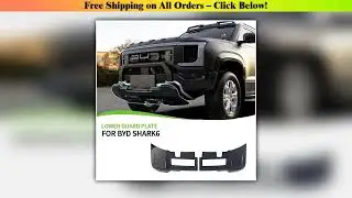 For BYD SHARK 6 Bumper Lower Guard Plate ABS Material Black Custom Design Front Bumper Protection