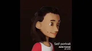 3D render Self portrait turntable