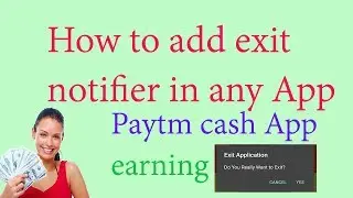 Thunkable  Tutorial | How To Add Exit Application Notifier  in Paytm cash  App